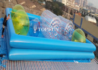Kundenspezifisches doppelte Rohr-lustiges aufblasbares Swimmingpool-Wasser-gehende Ball-Rolle