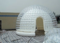 Halb transparentes aufblasbares Blasen-Zelt/Yard-Zelt mit weißer PVC-Plane