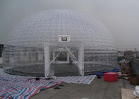 Halb transparentes aufblasbares Blasen-Zelt/Yard-Zelt mit weißer PVC-Plane