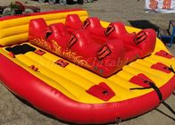PVC-Planen-aufblasbare Fliegen-Fischerboote gelb/rotes Towable UFO-Spielzeug für Strand-Sport
